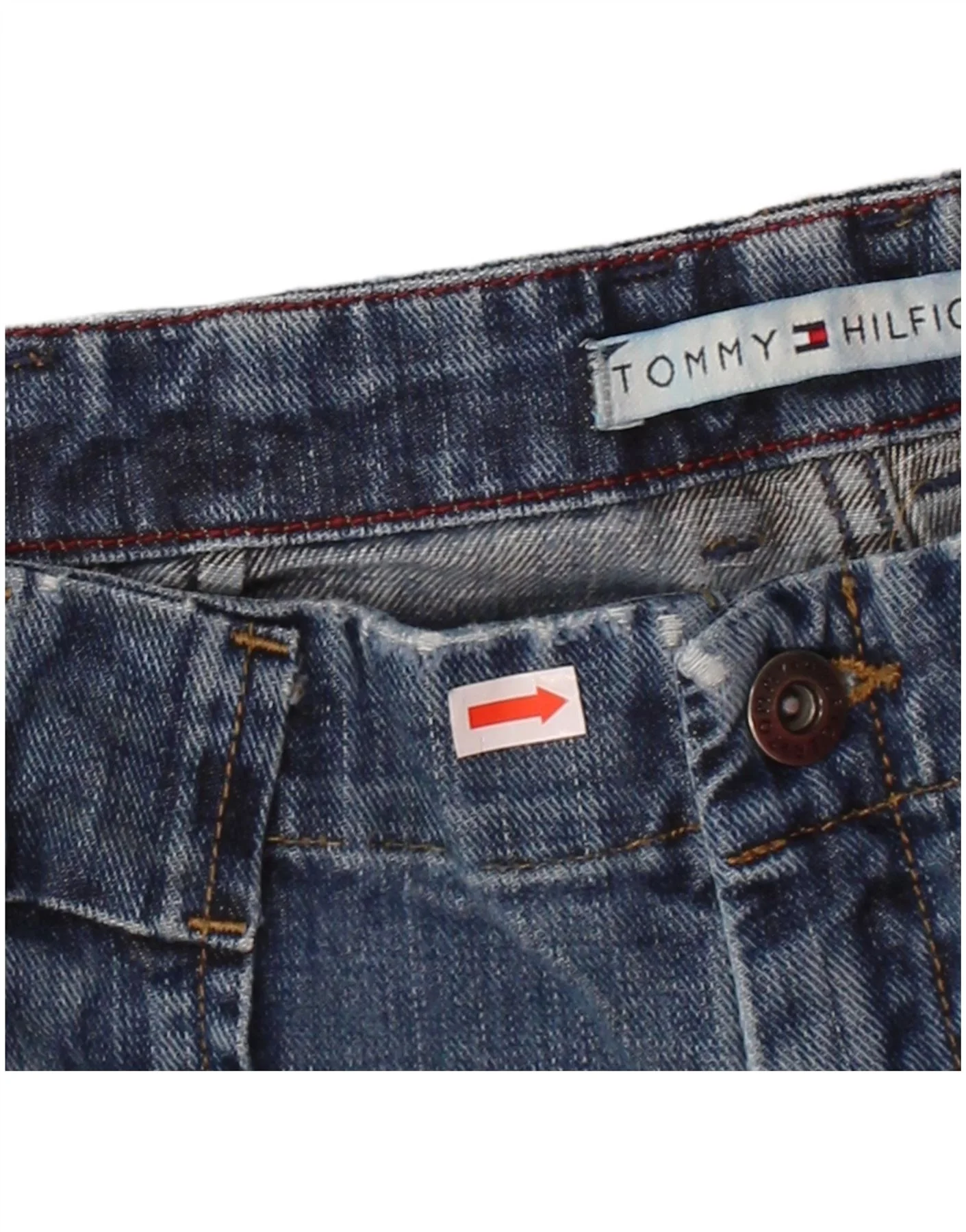 TOMMY HILFIGER Womens Bootcut Jeans US 4 Small W28 L32 Navy Blue Cotton - Imagen 6
